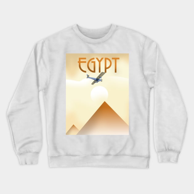 Egypt Travel poster Crewneck Sweatshirt by nickemporium1